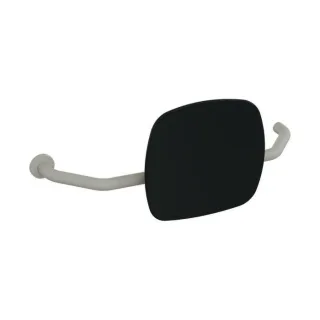 Hewi 801 Rückenstütze 801.51B9273L95 Wandabstand 230mm, rechts, matt, Lehne tiefschwarz, felsgrau