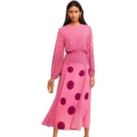 Love & Roses Midikleid Love & Roses plissiertes Chiffon-Midikleid (1-tlg)