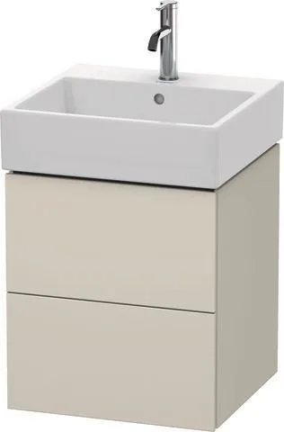 Duravit L-Cube Waschtischunterbau wandhängend Taupe Supermatt 484x459x544 mm - LC627408383 LC627408383