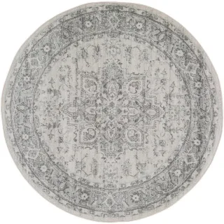 Livabliss Vintage-Teppich, Grau, Textil, Orientalisch, Rund, 160x160 cm, Oeko-Tex® Standard 100, in verschiedenen Größen erhältlich, Teppiche & Böden, Teppiche, Vintage-Teppiche