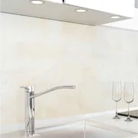 danario Küchenrückwand Folie selbstklebend - Matt - Spritzschutz Küche - versteift & robust