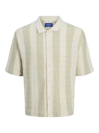 JACK&JONES - JORTYLER KNIT SS POLO SN sea salt - Gr. - M