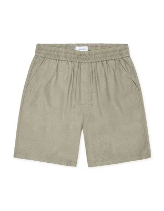les deux - Leinenshorts - Otto beige/grau - Gr. - M