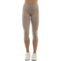 F&K-Mode Caprileggings Damen Capri 3/4 Leggings hoher Bund Baumwolle Hose hoher Bund