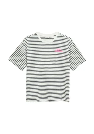 s.Oliver - T-Shirt blau/weiß - Gr. - 176