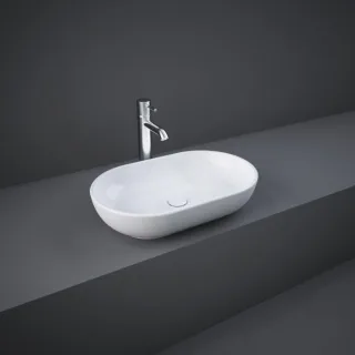 RAK Resort Aufsatz-Waschbecken FEECT5500AWHA oval, 55x35cm, weiss