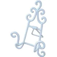 Deko-Impression Buchstütze Kleine Buchstütze Staffelei Kochbuchständer Eisen massiv weiss 15 cm (1 St)