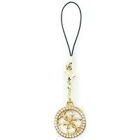 Guess Handykette Anhänger Handy-Anhänger Strass Kette goldfarbig Metall