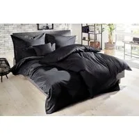 Primera Bettwäsche Uni Luxus-Satin in Gr. 135x200, 155x220 oder 200x200 cm, Satin, 2 teilig, Bettwäsche aus Baumwolle, unifarbene Bettwäsche mit Reißverschluss