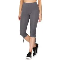 Merry Style Leggings Damen 3/4 Capri-Leggings mit Raffung aus Baumwolle MS10-380 (1-tlg) elastischer Bund