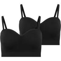 Jockey Bügelloser BH Seamfree (2er Pack) abnehmbare Träger, breites Unterbrustband