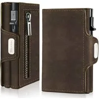 Forrlite Geldbörse Slim Wallet, Portemonnaie Herren klein, Carbon Geldbörse Herren (Geldbeutel Herren Karten, Portmonee Herren, Kartenetui Herren, RFID Schutz Mini/Smart Wallet/Kreditkartenetui Herren/Hält 12 Karten)
