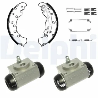Delphi Bremsbacken vormontiert hinten Fiat Fiorino Grande Punto 1,4
