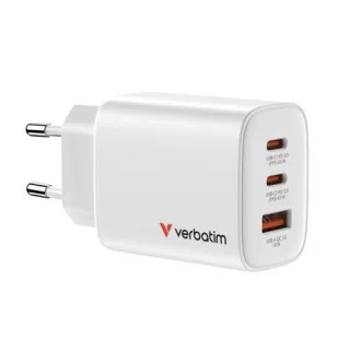 Verbatim Essentials GaN Charger 65W 2xUSB-C/1xUSB-A weiß 32353