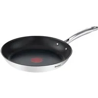 Tefal Bratpfanne Duetto+, langlebige Antihaftversiegelung, Thermo-Signal, Edelstahl, Premium Edelstahl, Induktionspfanne, für alle Herdarten geeignet