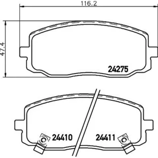 Hella Bremsbel?ge vorne Hyundai I10 Kia Picanto