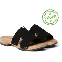Softclox BLIDA vegan Velourseffekt schwarz (hazelnut) Pantolette