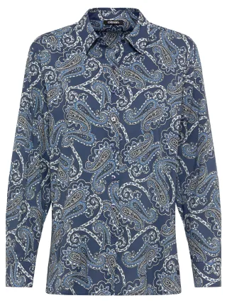 Olsen - Blouse Woven Long Sleeves blau - Gr. - 38