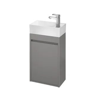 Neuesbad Serie 300 Waschtischunterschrank, B:390, T:215, H:590mm, Grau matt 1S924-0141