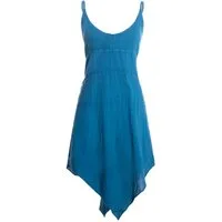Vishes Zipfelkleid Elfenkleid Damen Asymmetrisch Zipfelsaum Spaghettiträger Boho Alternative Mode, Boho, Hippie, Ethno, Festival