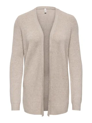 ONLY - ONLMARY LS OPEN RIB CARDI KNT Mocha Meringue - Gr. - L