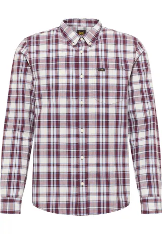 Lee - LEE BUTTON-DOWN-SAMT-BLAU