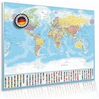 Lineo Poster Weltkarte XXL 120x85 cm, Weltkarte (1 St), Hochwertiges World-Map Poster im XXL Format
