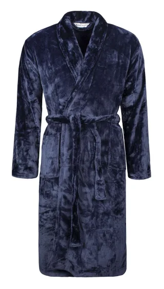 Wärmehalter - Weicher warmer Morgenmantel für Herren - Navy