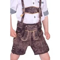 Isar-Trachten Lederhose Lederhose Kinder - JOEL - schiefer