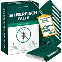 Silberkraft Insektenfalle Silberfischfalle – Effektive Lösung gegen Silberfische & Papierfische, Langzeitwirkung Ohne Giftstoff Effektive Prävention Einfache Anwendung