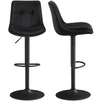 VASAGLE Barhocker Barstühle (Set, 2 St), 2 Barstühle, Barhocker höhenverstellbar, drehbar, Samt