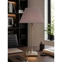 AMBIENTE-LEBENSART.DE Lampenschirm Elegant Taupe Eckig Leinen Optik konisch geformt Edel