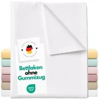 Carpe Sonno Betttuch Bettlaken ohne Gummizug Baumwolle 140x250 Haustuch klassisch glatt, Baumwolle, Gummizug: ohne, (1 Stück), Vielseitig verwendbar: Sommerdecke, Strandtuch, Überwurf uvm.