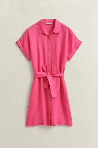 GANT - Hemdblusenkleid aus Leinen mit Flügelärmeln - Gr. - 36