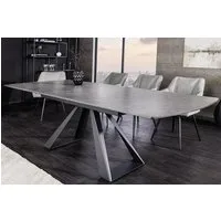 riess-ambiente Esstisch CONCORD 180-230cm graphit – Keramikplatte, schwarzes Metallgestell (Einzelartikel, 1-St), ausziehbar für flexible Nutzung – ideal für 6–10 Personen