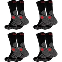 One Strange Rock Funktionssocken Trekkingsocken (4-Paar) mit ergonomischer Knöchelpolsterung