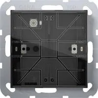 Tastsensor 4 Standard einfach für KNX mit Inbetriebnahme-Wippe und Raumthermostat Retail