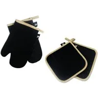Fire Stone Topflappen Ofenhandschuhe Firestone, (Spar-Set, 4-tlg), Hitzebeständig bis 250 °C für maximal 15 Sekunden