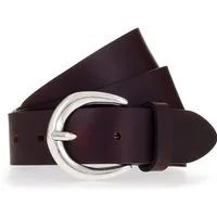 MUSTANG Ledergürtel "Julia" (1-St) Schließe in poliertem Silber, 3,5 cm breit