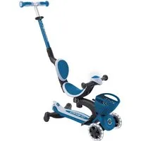 Globber Tretroller GO-UP BABY 360 LIGHTS, mit Leuchtrollen und Leuchtmodul, Aufsitzrad, Laufrad und Scooter in Einem