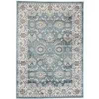 Mazovia Orientteppich Oriente Teppich - Traditioneller Teppich Orient Blau, 120 x 170 cm, Geeignet für Fußbodenheizung, Pflegeleicht, Wohnzimmerteppich