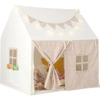 COSTWAY Spielzelt Tipi Zelt mit Sternenlichtern & Taschen