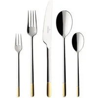 Villeroy & Boch Besteck-Set Tafelbesteck-Set 30-tlg. Ella Edelstahl teilvergoldet (1-tlg), Edelstahl, Kaffeeservice, Geschirrset, für 6 Personen, Edelstahl, gold