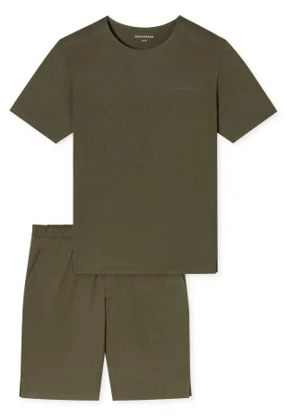 SCHIESSER - Schlafanzug kurz oliv - Gr. - 56