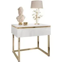 Lookway Nachttisch AURORA mit goldenem Gestell (x Nachttisch), Breite: 48 cm
