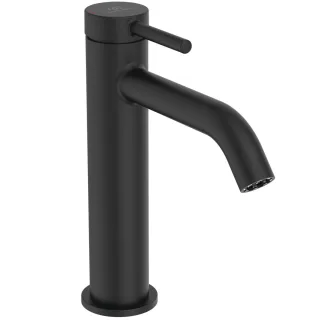 Ideal Standard Waschtisch-Armatur Ceraline Nuovo Ausladung 135mm mit Push-Open Ventil Silk Black, BD BD959XG