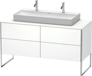Duravit XSquare Konsolenwaschtischunterbau bodenstehend Weiß Supermatt 1400x548x778 mm - XS4925M8484 XS4925M8484
