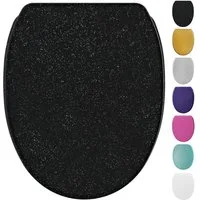 Sanilo WC-Sitz Glitzer mit Absenkautomatik & Quick Release, Premium Toilettendeckel, abnehmbar, leichte Montage von oben