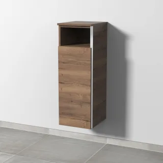 Sanipa 3way Mittelschrank mit 1 Tür und 1 offenem Fach, Eiche-Tabak, BR13050 BR13050