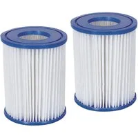 Bestway Pool-Filterkartusche 2x Bestway Filter Filterkartusche Gr.2 für Quick Up Pool Filterpatrone, Zubehör für Bestway Filterpumpen #58383 (2.006 l/h), Bestway Filterpumpen #58386 (3.028 l/h), Größe 2 Feinstruktur für optimale Wasserreinigung